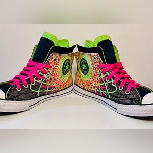 Converse Limited Edition Black/Pink Paint Splatter Hi-Tops